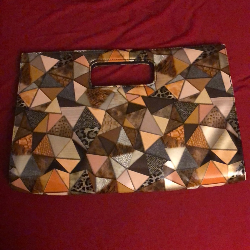 Multi colored clutch